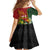 Personalised PNG Simbu Provins Family Matching Off The Shoulder Long Sleeve Dress and Hawaiian Shirt Papua New Guinea Plumeria Melanesian Pattern - Polynesian Pride