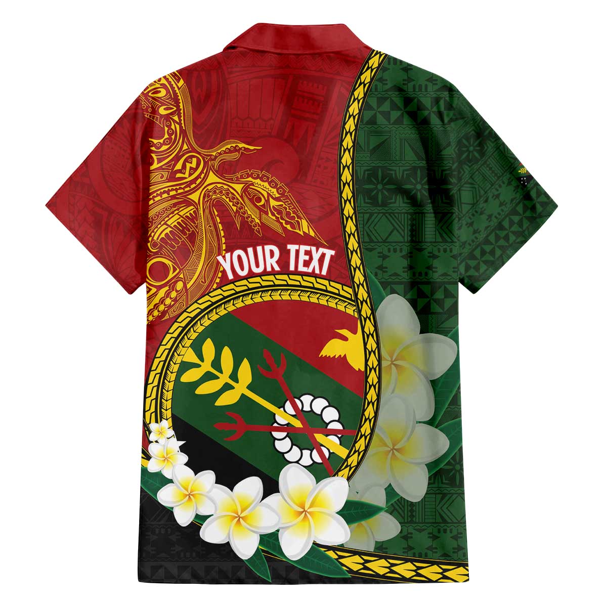 Personalised PNG Simbu Provins Family Matching Off The Shoulder Long Sleeve Dress and Hawaiian Shirt Papua New Guinea Plumeria Melanesian Pattern - Polynesian Pride