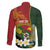 Personalised PNG Simbu Provins Family Matching Off The Shoulder Long Sleeve Dress and Hawaiian Shirt Papua New Guinea Plumeria Melanesian Pattern - Polynesian Pride