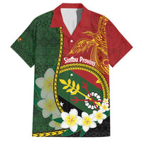 Personalised PNG Simbu Provins Family Matching Off Shoulder Short Dress and Hawaiian Shirt Papua New Guinea Plumeria Melanesian Pattern - Polynesian Pride