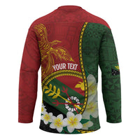 Personalised PNG Simbu Provins Hockey Jersey Papua New Guinea Plumeria Melanesian Pattern - Polynesian Pride