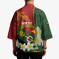 Personalised PNG Simbu Provins Kimono Papua New Guinea Plumeria Melanesian Pattern - Polynesian Pride