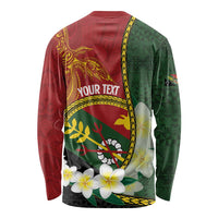 Personalised PNG Simbu Provins Long Sleeve Shirt Papua New Guinea Plumeria Melanesian Pattern - Polynesian Pride