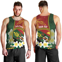 Personalised PNG Simbu Provins Men Tank Top Papua New Guinea Plumeria Melanesian Pattern - Polynesian Pride