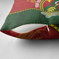 Personalised PNG Simbu Provins Pillow Cover Papua New Guinea Plumeria Melanesian Pattern - Polynesian Pride