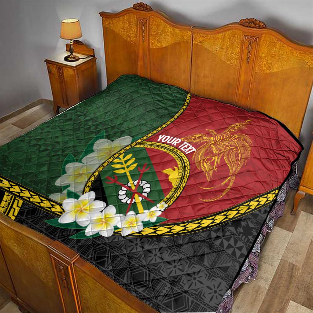 Personalised PNG Simbu Provins Quilt Papua New Guinea Plumeria Melanesian Pattern - Polynesian Pride