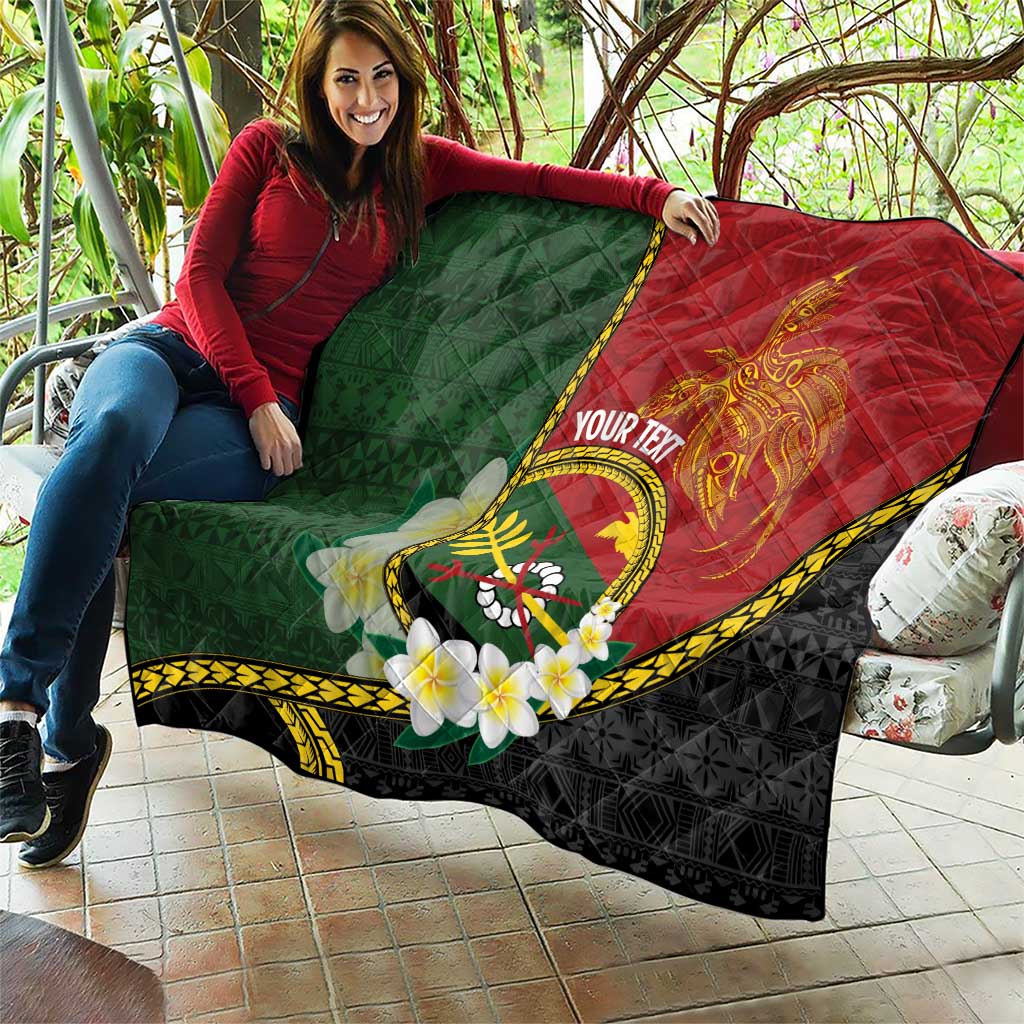 Personalised PNG Simbu Provins Quilt Papua New Guinea Plumeria Melanesian Pattern - Polynesian Pride