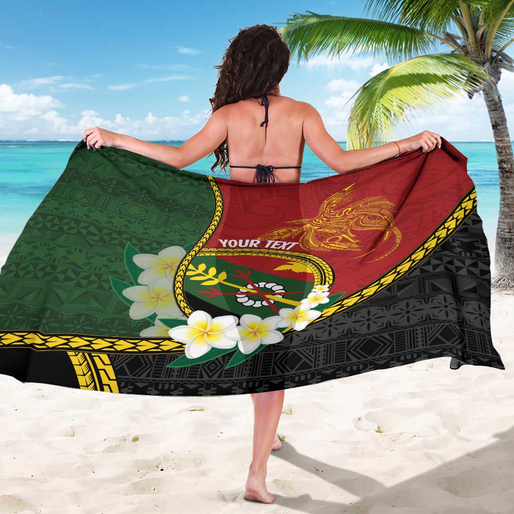Personalised PNG Simbu Provins Sarong Papua New Guinea Plumeria Melanesian Pattern - Polynesian Pride