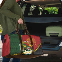 Personalised PNG Simbu Provins Travel Bag Papua New Guinea Plumeria Melanesian Pattern - Polynesian Pride