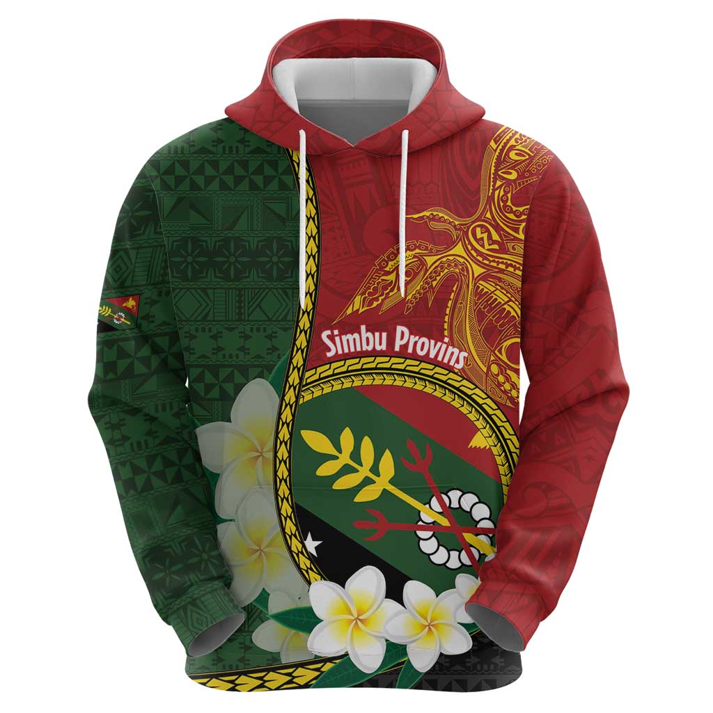 Personalised PNG Simbu Provins Zip Hoodie Papua New Guinea Plumeria Melanesian Pattern - Polynesian Pride