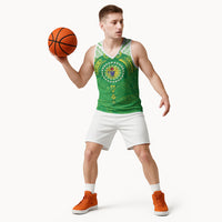 Cook Islands Manta Ray Basketball Jersey Kuki Airani Tattoo Green Color LT14 - Polynesian Pride