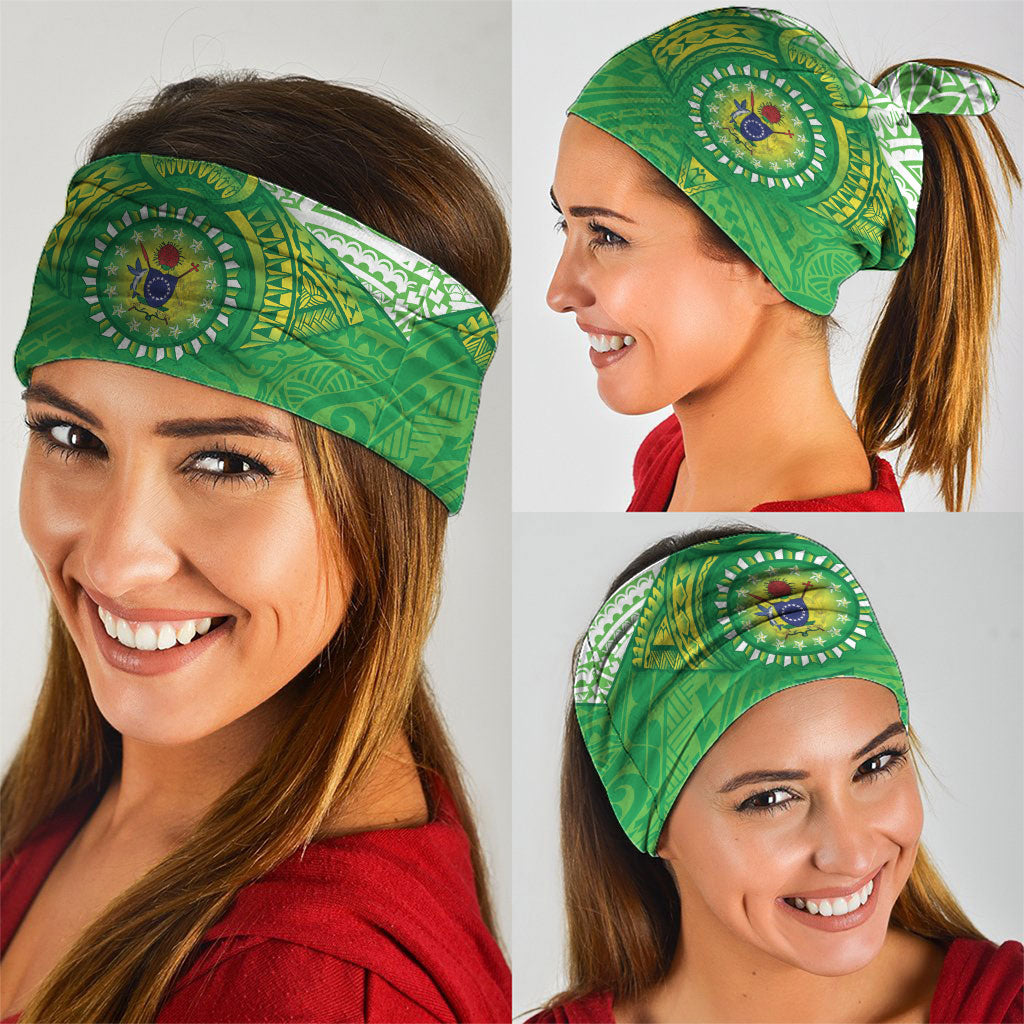 Cook Islands Manta Ray Neck Gaiter Kuki Airani Tattoo Green Color LT14 - Polynesian Pride