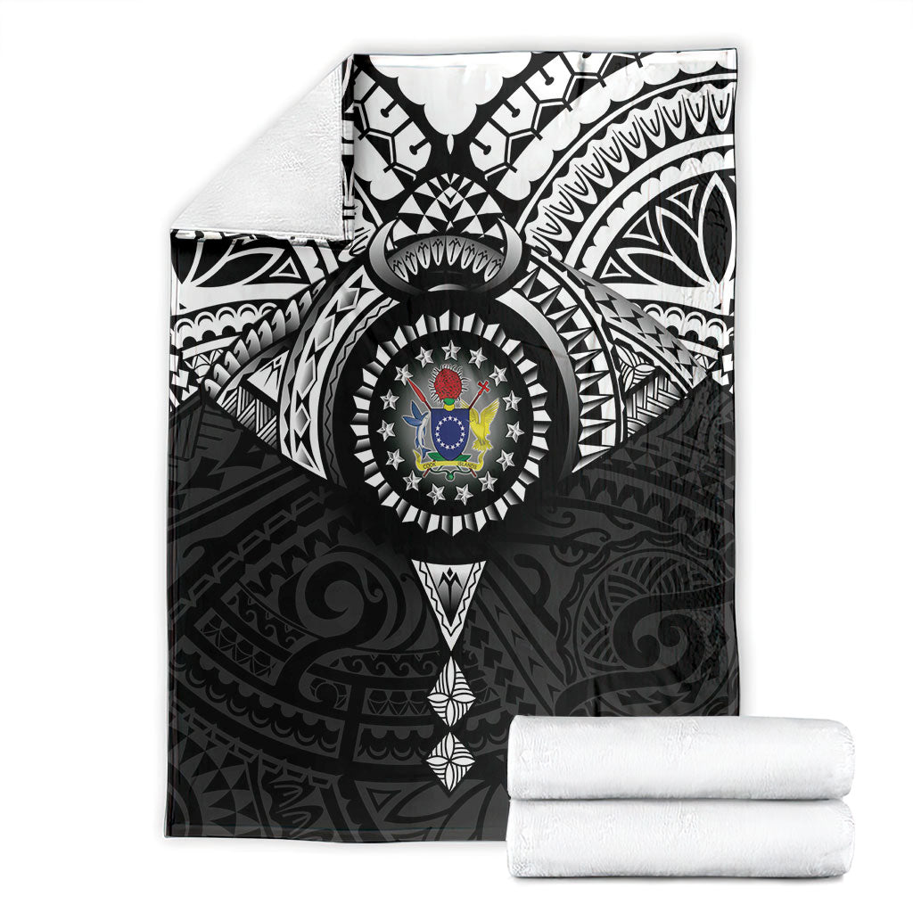 Cook Islands Manta Ray Blanket Kuki Airani Tattoo Black Color LT14 - Polynesian Pride