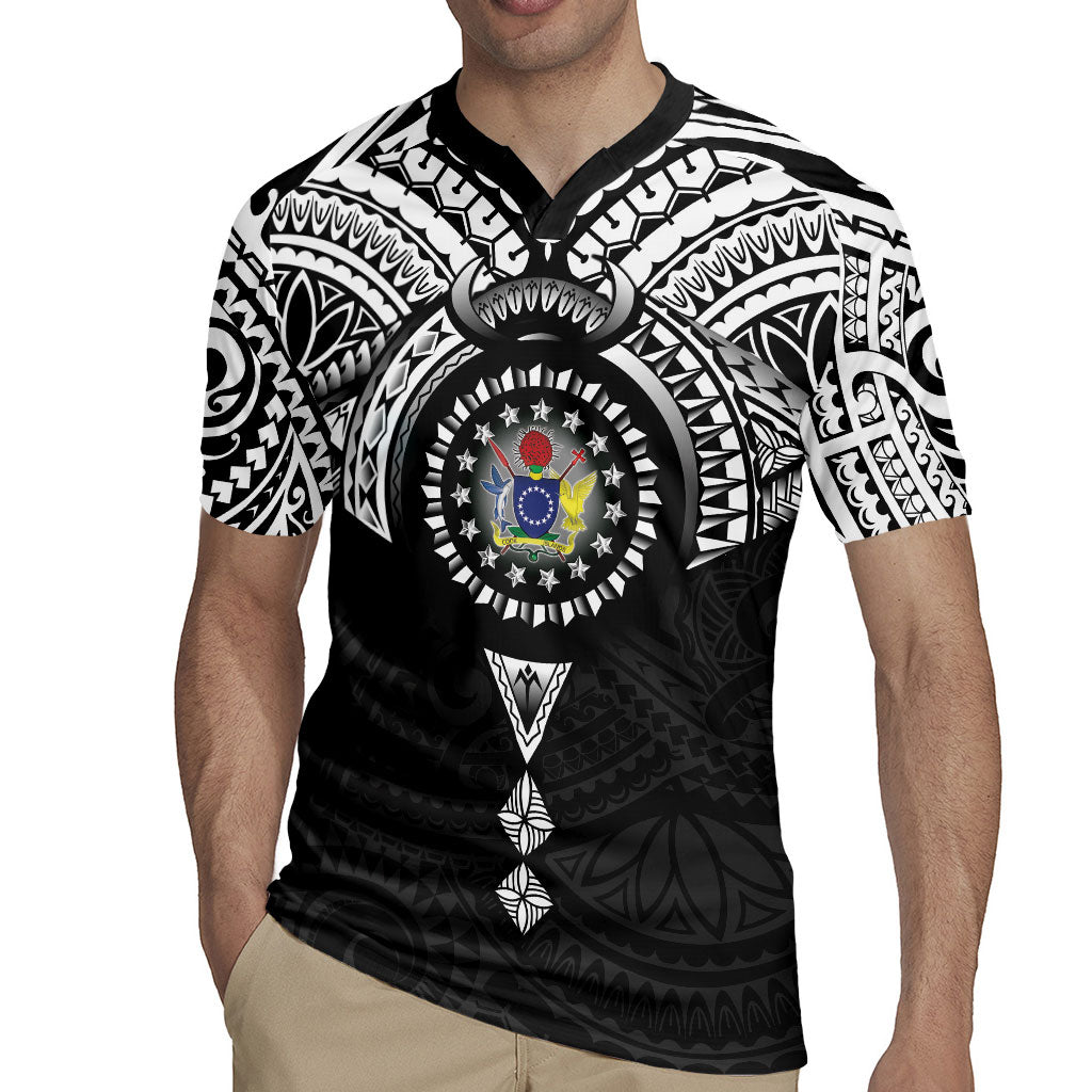 Cook Islands Manta Ray Rugby Jersey Kuki Airani Tattoo Black Color LT14 - Polynesian Pride
