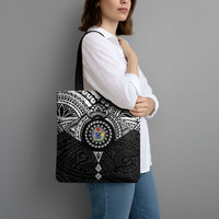 Cook Islands Manta Ray Tote Bag Kuki Airani Tattoo Black Color LT14 - Polynesian Pride