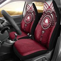 Personalised Cook Islands Mangaia Car Seat Cover Map With Kuki Airani Manta Ray Tattoo LT14 - Polynesian Pride