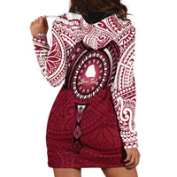 Personalised Cook Islands Mangaia Hoodie Dress Map With Kuki Airani Manta Ray Tattoo LT14 - Polynesian Pride