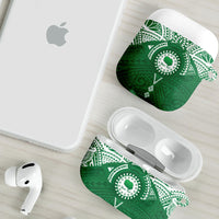 Personalised Cook Islands Rarotonga AirPods Case Map With Kuki Airani Manta Ray Tattoo LT14 - Polynesian Pride