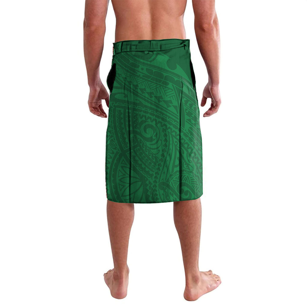 Personalised Cook Islands Rarotonga Lavalava Map With Kuki Airani Manta Ray Tattoo LT14 - Polynesian Pride