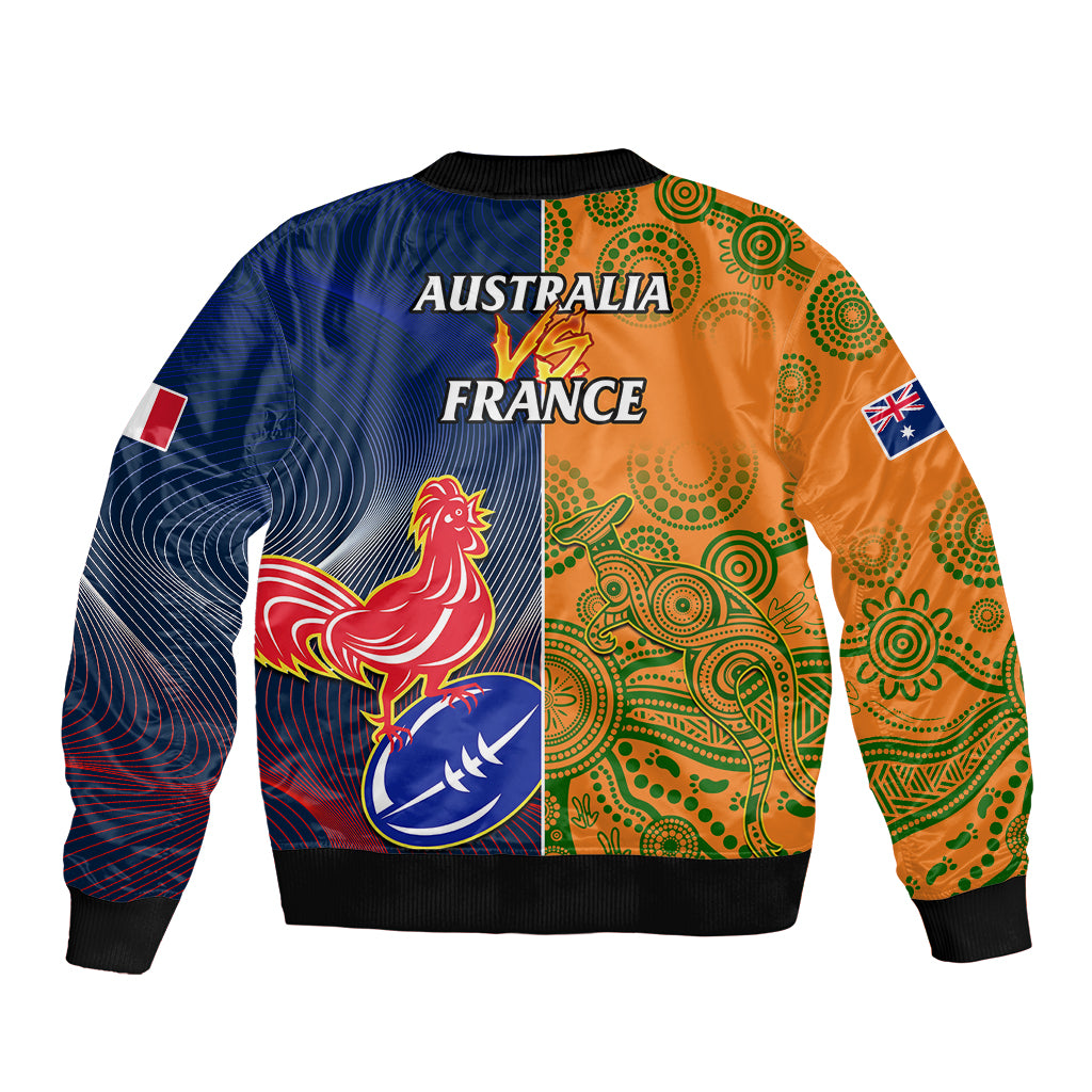 France And Australia Rugby Bomber Jacket 2023 World Cup Le Bleus Wallabies Together LT14 - Polynesian Pride