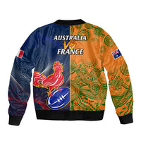 France And Australia Rugby Bomber Jacket 2023 World Cup Le Bleus Wallabies Together LT14 - Polynesian Pride