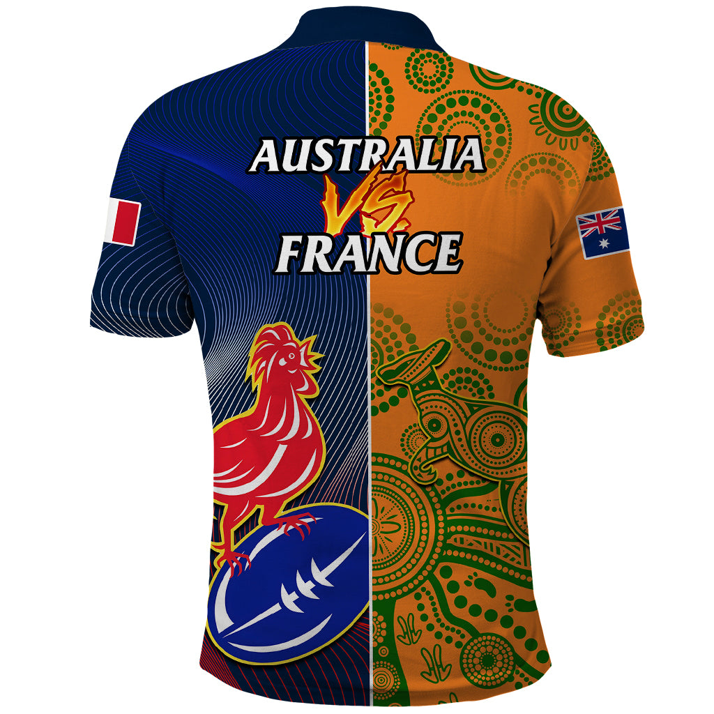 France And Australia Rugby Polo Shirt 2023 World Cup Le Bleus Wallabies Together LT14 - Polynesian Pride