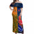 Custom France And Australia Rugby Off Shoulder Maxi Dress 2023 World Cup Le Bleus Wallabies Together LT14 Women Gold - Polynesian Pride