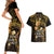 Polynesia Suicide Prevention Awareness Couples Matching Short Sleeve Bodycon Dress and Hawaiian Shirt Your Life Is Worth Living For Polynesian Gold Pattern LT14 - Polynesian Pride