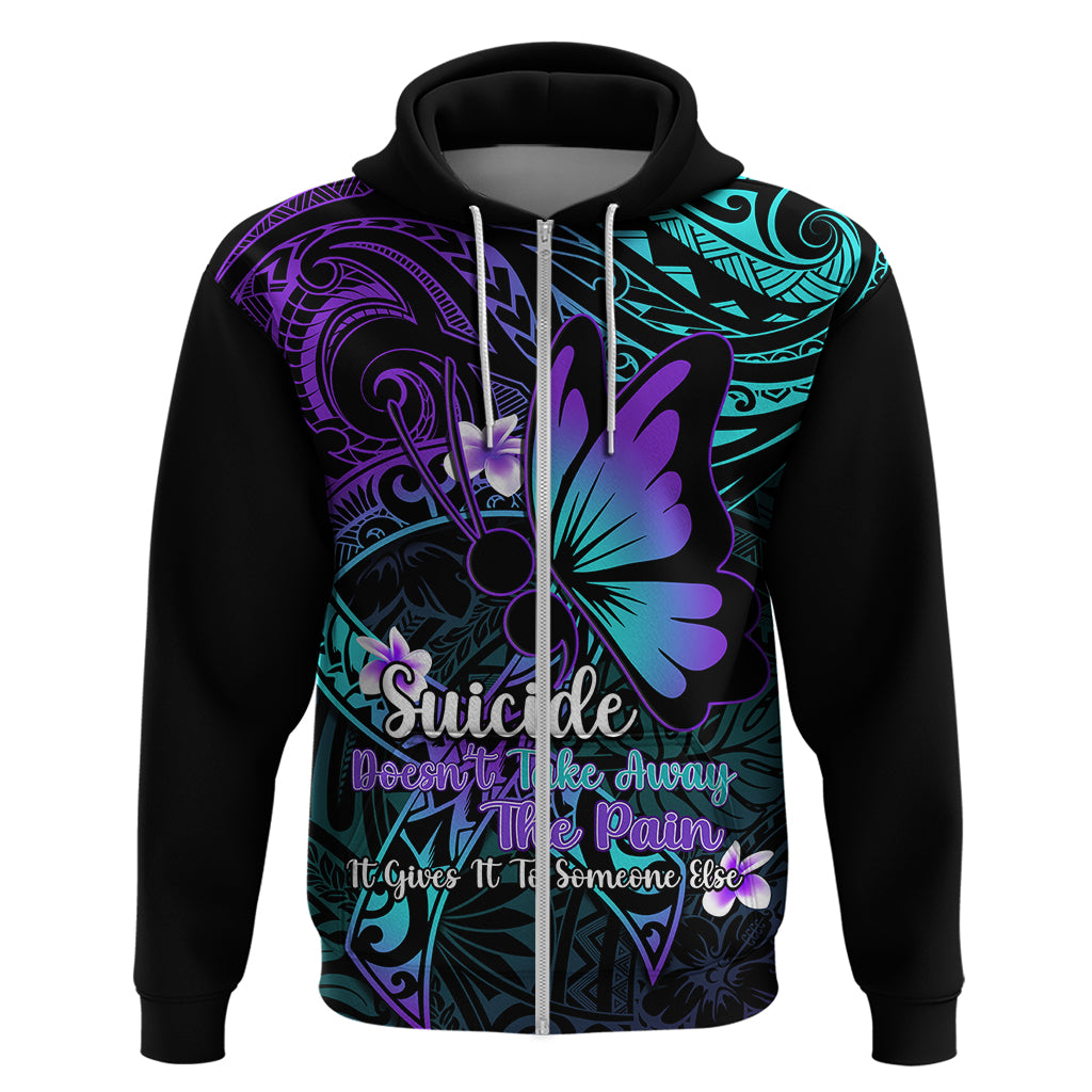 Polynesia Suicide Prevention Awareness Hoodie Your Life Is Worth Living For Polynesian Purple Pattern LT14 - Polynesian Pride