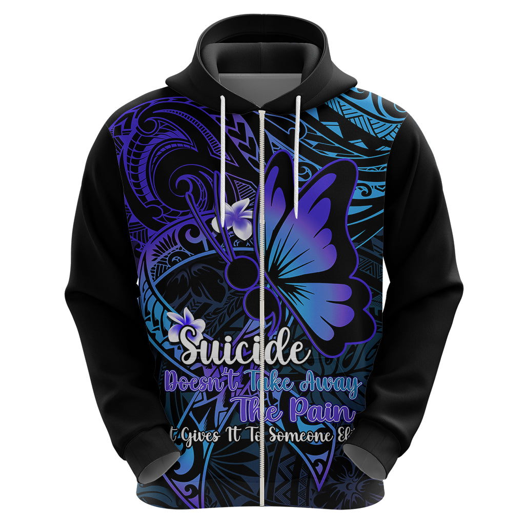 Polynesia Suicide Prevention Awareness Hoodie Your Life Is Worth Living For Polynesian Blue Pattern LT14 - Polynesian Pride