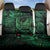 New Zealand Tuatara Back Car Seat Cover Aotearoa Maori Clematis Flowers - Green