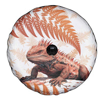 Red New Zealand Tuatara Spare Tire Cover Aotearoa Sphenodon Punctatus Silver Fern