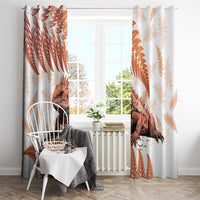 Red New Zealand Tuatara Window Curtain Aotearoa Sphenodon Punctatus Silver Fern