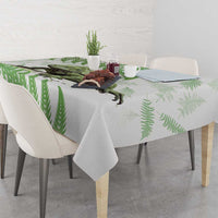 Green New Zealand Tuatara Tablecloth Aotearoa Sphenodon Punctatus Silver Fern LT14 - Polynesian Pride
