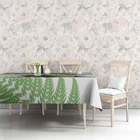 Green New Zealand Tuatara Tablecloth Aotearoa Sphenodon Punctatus Silver Fern LT14 - Polynesian Pride