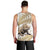 Gold New Zealand Tuatara Men Tank Top Aotearoa Sphenodon Punctatus Silver Fern