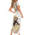 Gold New Zealand Tuatara Short Sleeve Bodycon Dress Aotearoa Sphenodon Punctatus Silver Fern