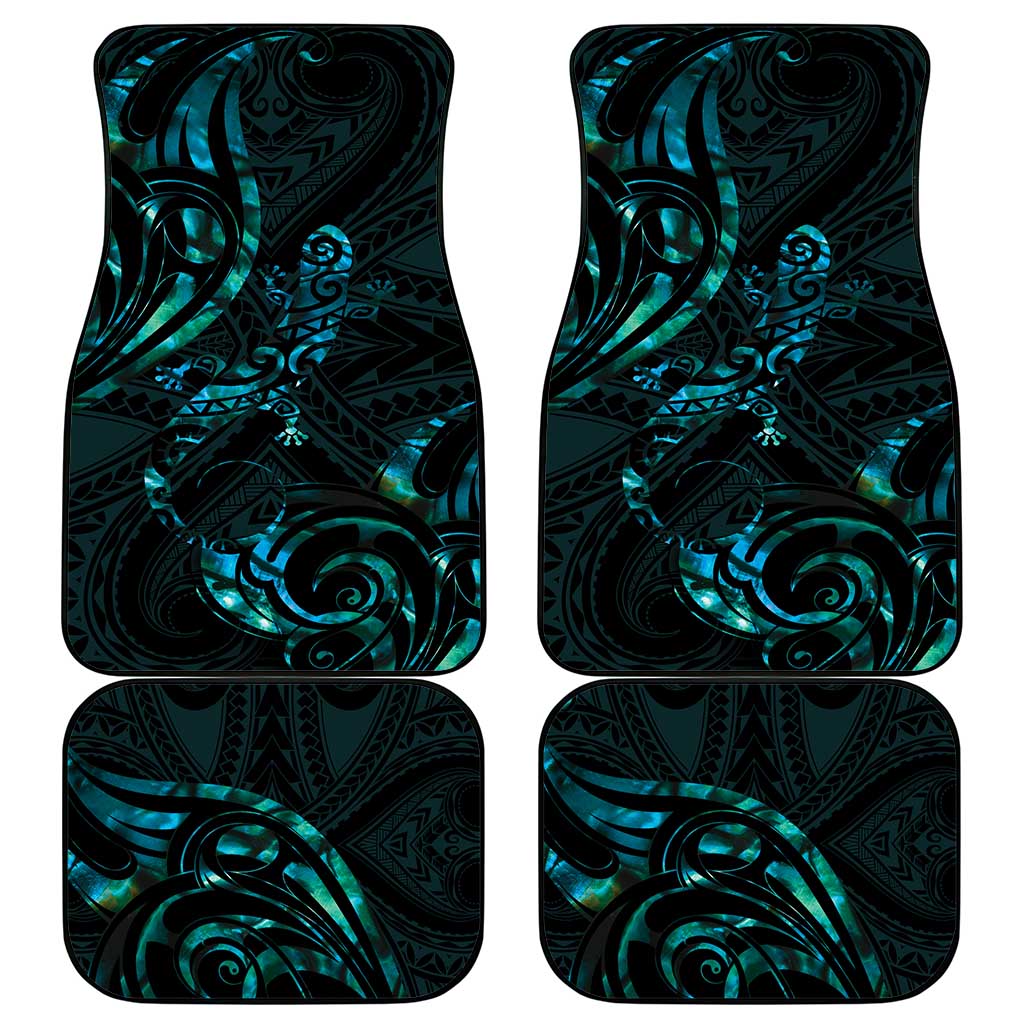 New Zealand Skink Car Mats Aotearoa Maori Mix Paua Shell
