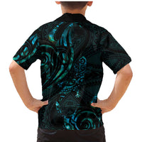 New Zealand Skink Family Matching Mermaid Dress and Hawaiian Shirt Aotearoa Maori Mix Paua Shell LT14 - Polynesian Pride