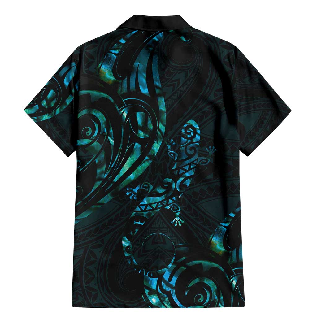 New Zealand Skink Family Matching Mermaid Dress and Hawaiian Shirt Aotearoa Maori Mix Paua Shell LT14 - Polynesian Pride