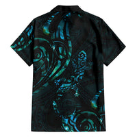 New Zealand Skink Family Matching Off Shoulder Short Dress and Hawaiian Shirt Aotearoa Maori Mix Paua Shell LT14 - Polynesian Pride