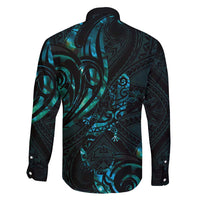 New Zealand Skink Family Matching Short Sleeve Bodycon Dress and Hawaiian Shirt Aotearoa Maori Mix Paua Shell LT14 - Polynesian Pride