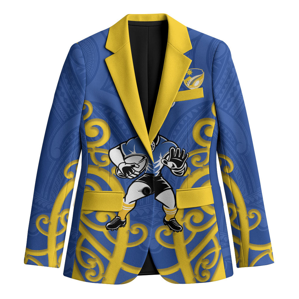 Otago Custom Rugby New Zealand Blazer Aotearoa Maori Pukana Tiki Mascot