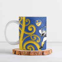 Otago Custom Rugby New Zealand Ceramic Mug Aotearoa Maori Pukana Tiki Mascot