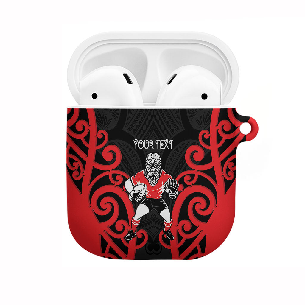 Counties Manukau Custom Rugby New Zealand AirPods Case Aotearoa Maori Pukana Tiki Mascot