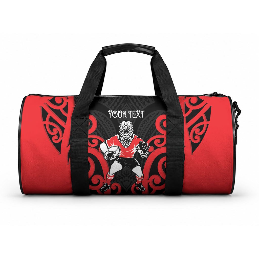 Counties Manukau Custom Rugby New Zealand Duffle Bag Aotearoa Maori Pukana Tiki Mascot