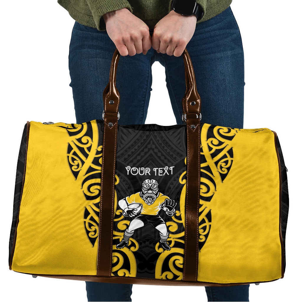 Wellington Custom Rugby New Zealand Travel Bag Aotearoa Maori Pukana Tiki Mascot