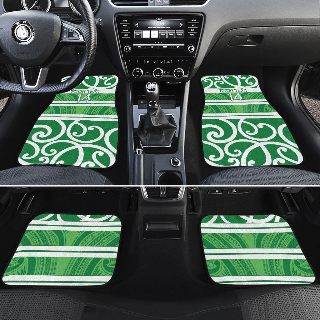 Manawatu Custom Rugby New Zealand Car Mats Aotearoa Maori Pukana Tiki Mascot