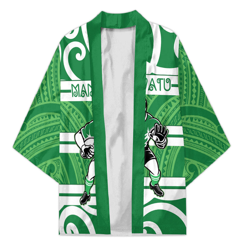 Manawatu Custom Rugby New Zealand Kimono Aotearoa Maori Pukana Tiki Mascot