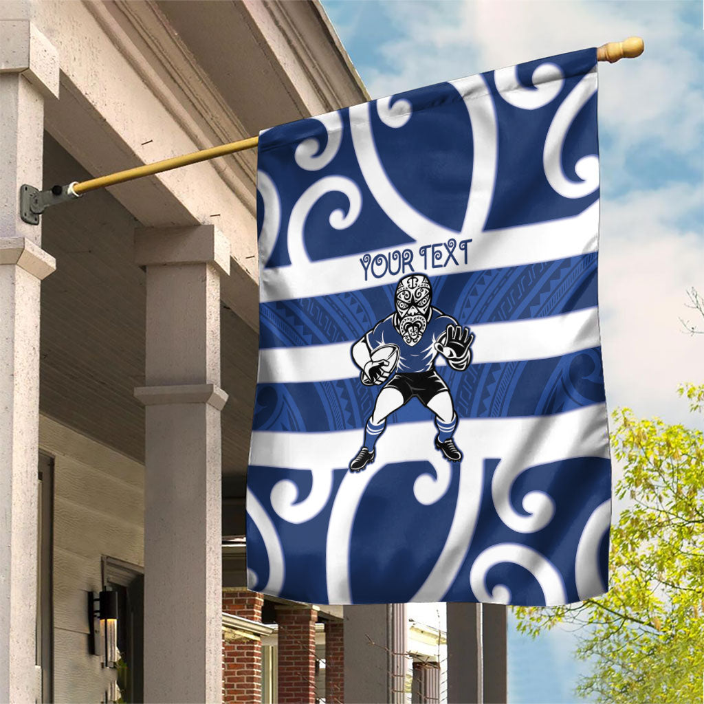 Auckland Custom Rugby New Zealand Garden Flag Aotearoa Maori Pukana Tiki Mascot